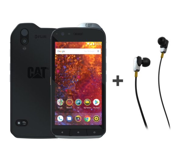 Cat S61 Dual SIM LTE czarny + CAT rugged headphones - 461942 - zdjęcie